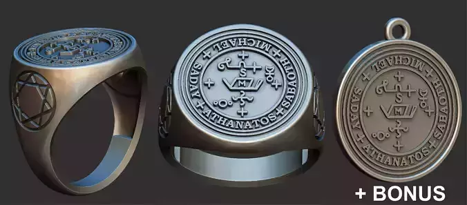 Michael - Miguel - Symbols Ring and Medal