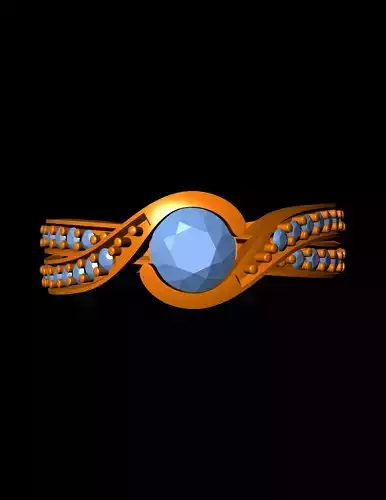 Diamond Solitaire Ring Jewellery for Women 3D print model