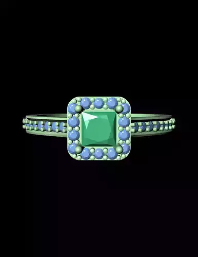 Diamond Solitaire Ring Jewellery for Women 3D print model