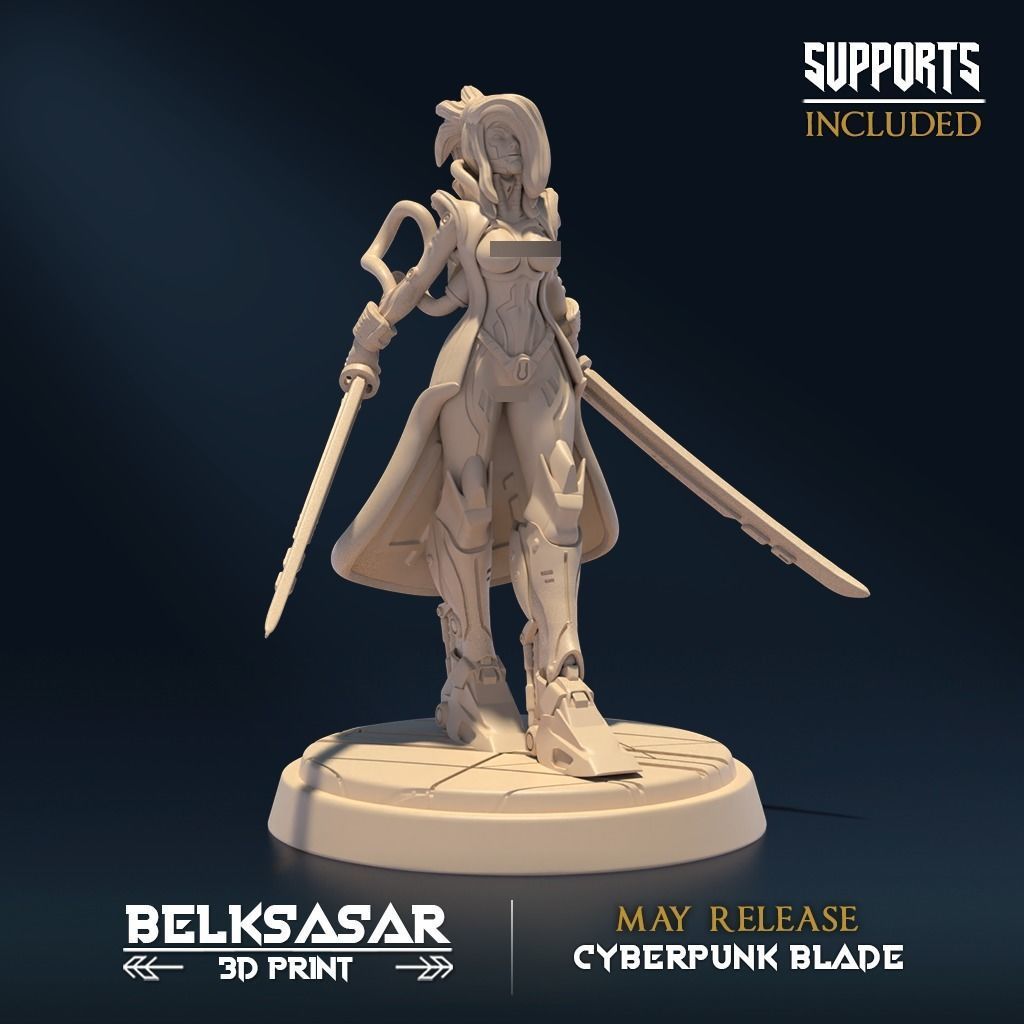 Voidbringer Nude and Normal Set x4 3D print model_5