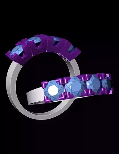 Diamond Solitaire Ring Jewellery for Women 3D print model