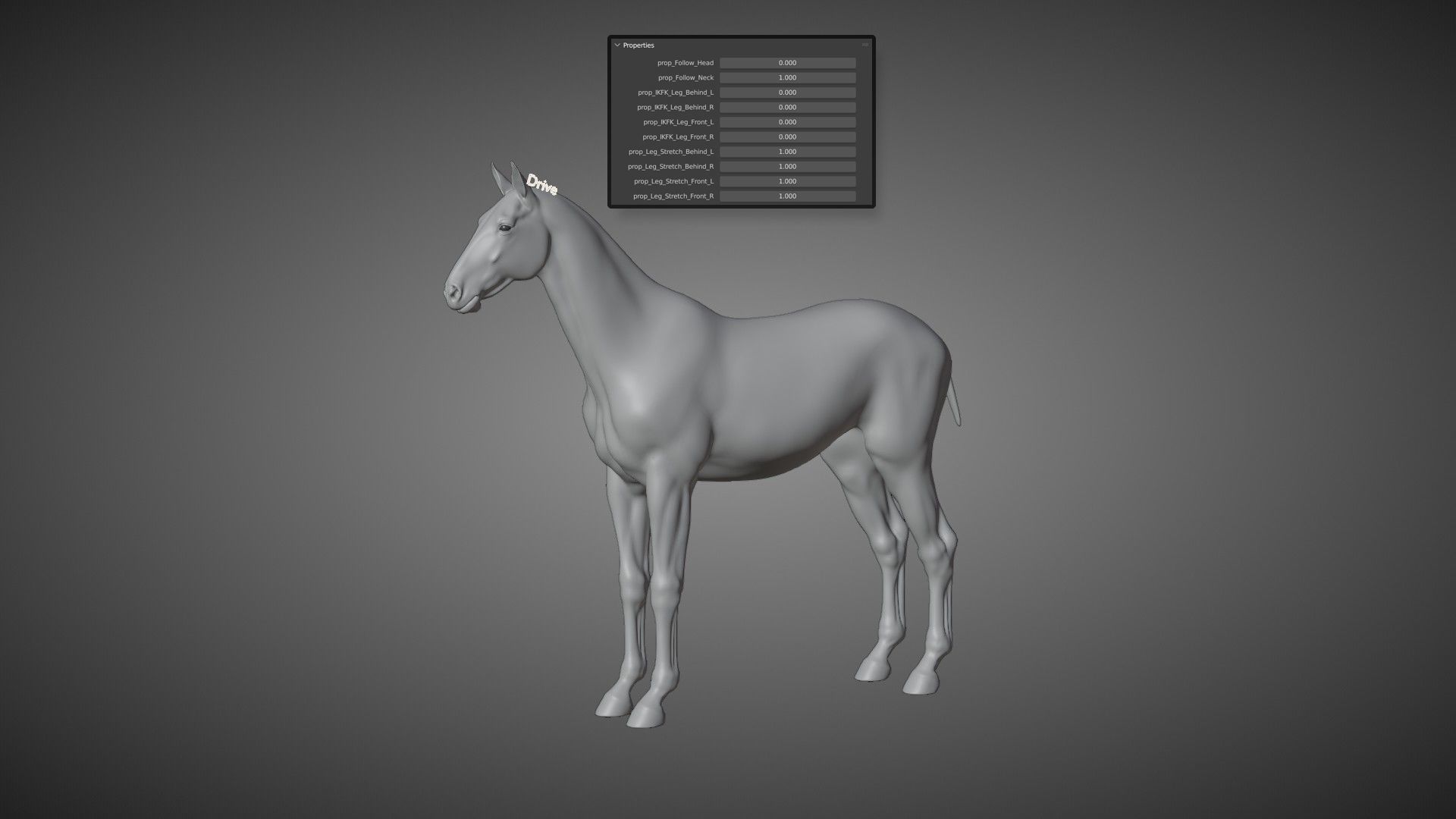 White Horse Animation VFX Grace 3D model_24