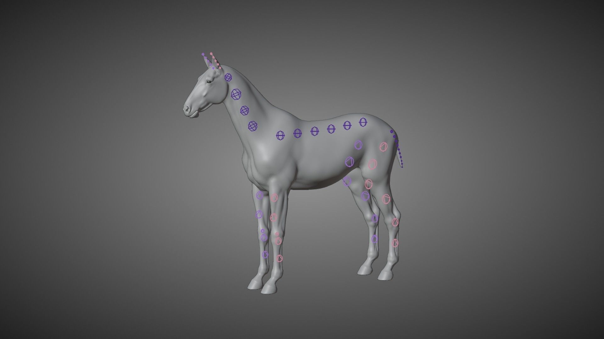 White Horse Animation VFX Grace 3D model_23