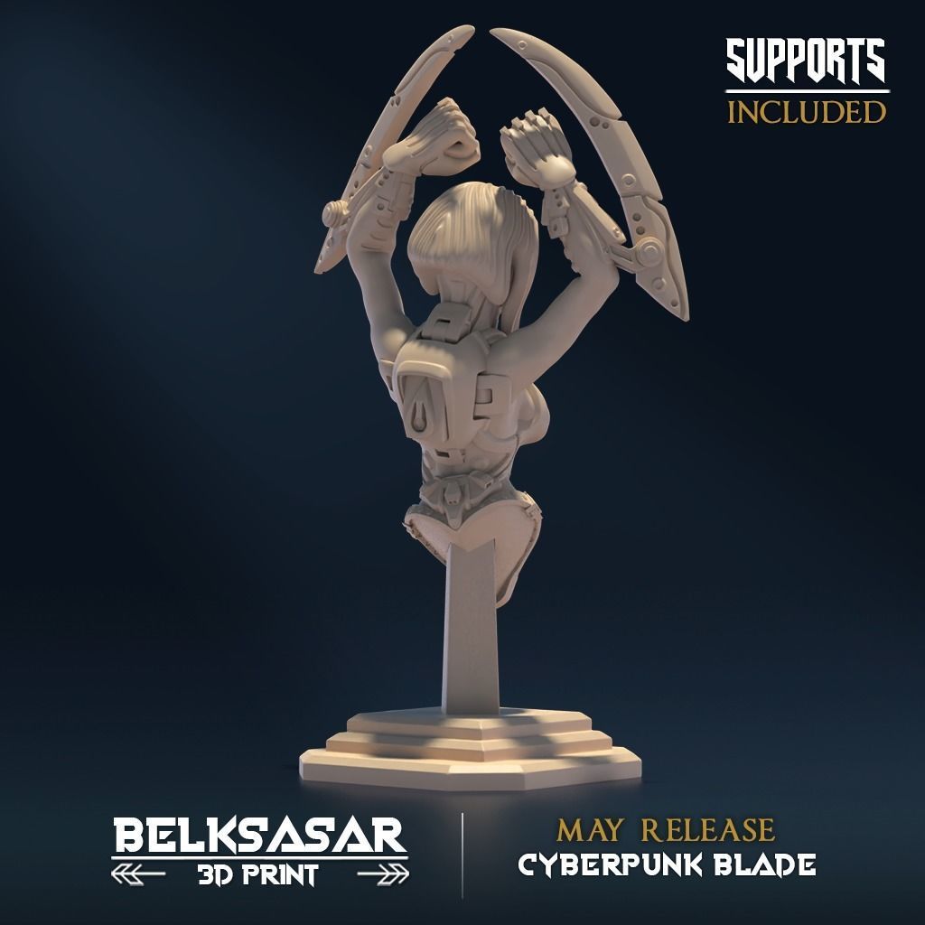 Cyberpunk Bust Topless and Normal 3D print model_3