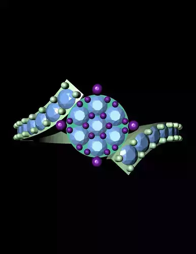 Diamond Solitaire Ring Jewellery for Women 3D print model