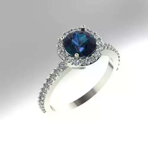 Diamond Solitaire Ring Jewellery for Women 3D print model