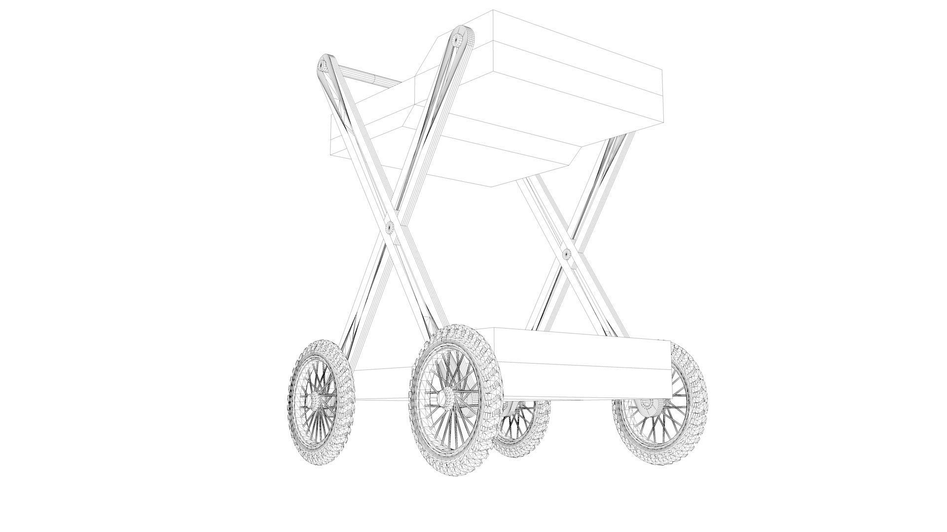 Folding Cart 3D model_5