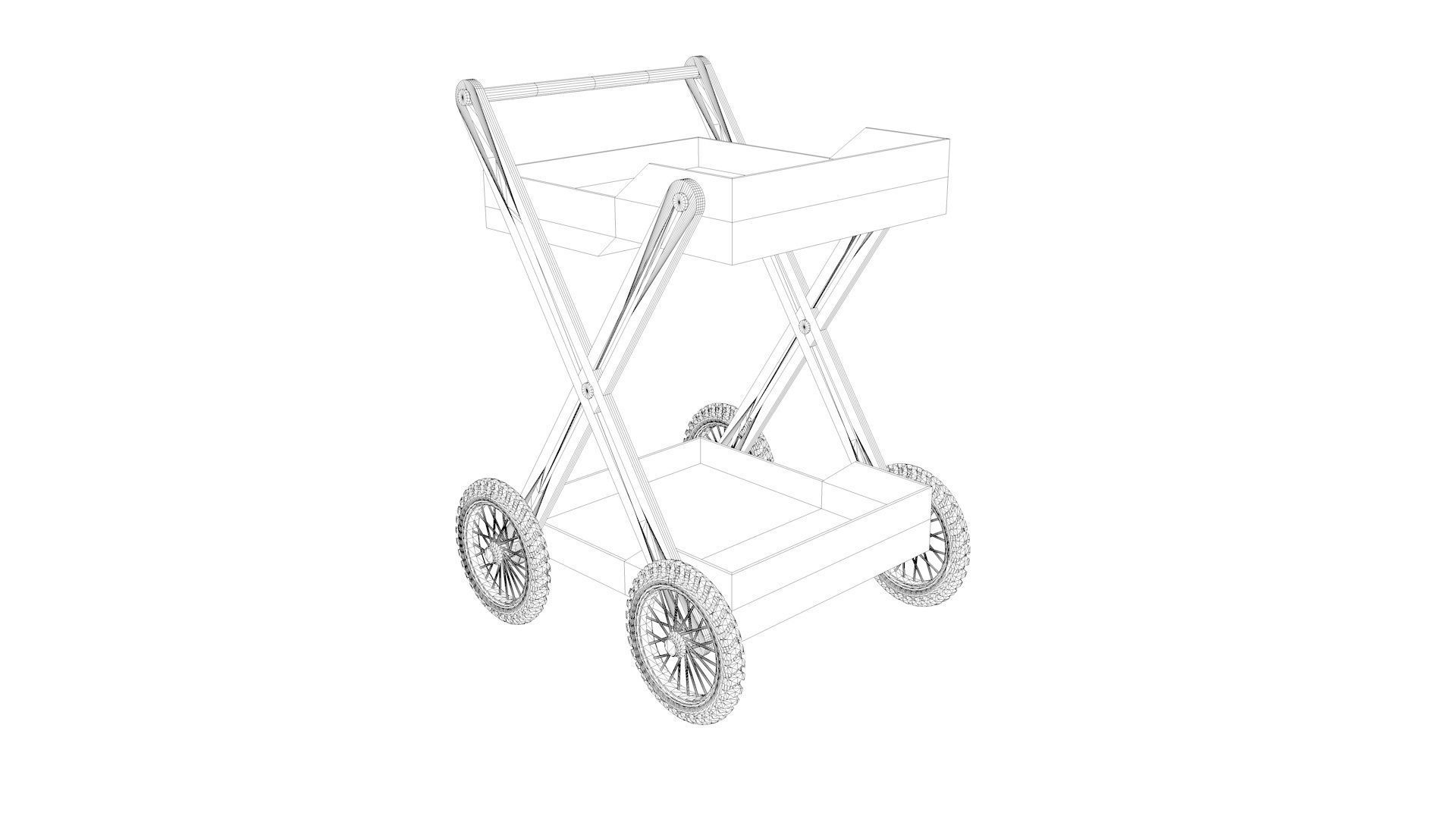 Folding Cart 3D model_6