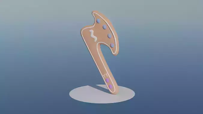 Gingerbread Axe Prop 3D model