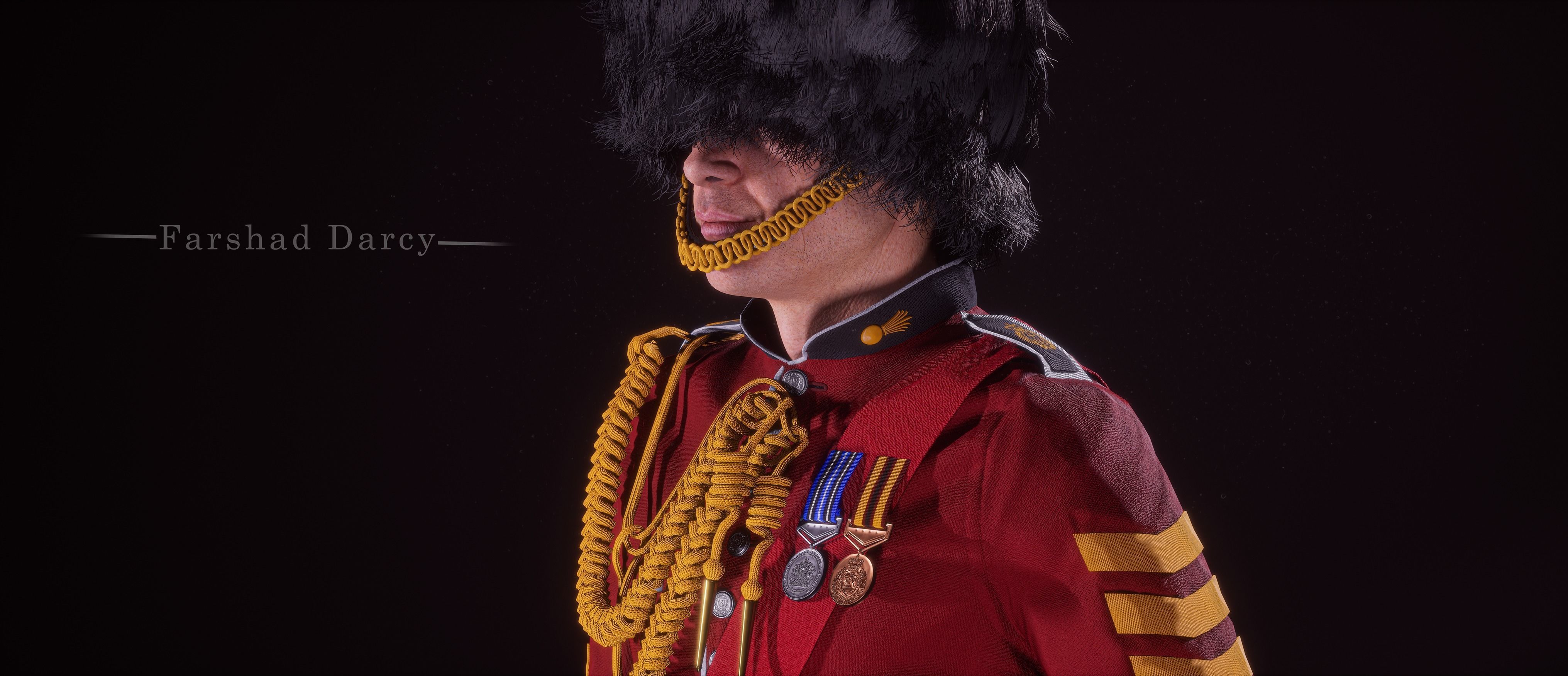 British kings guard Low-poly 3D model_19