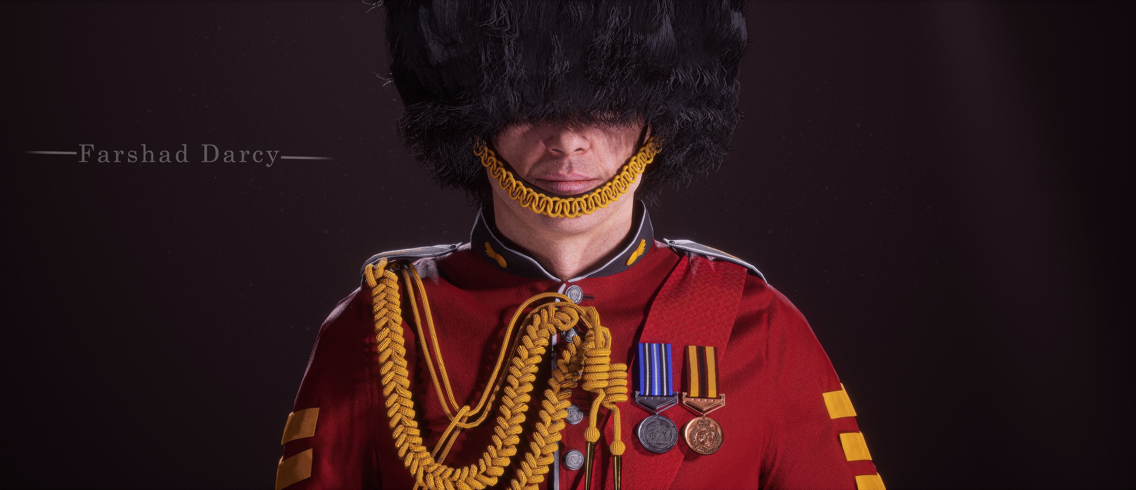 British kings guard Low-poly 3D model_17