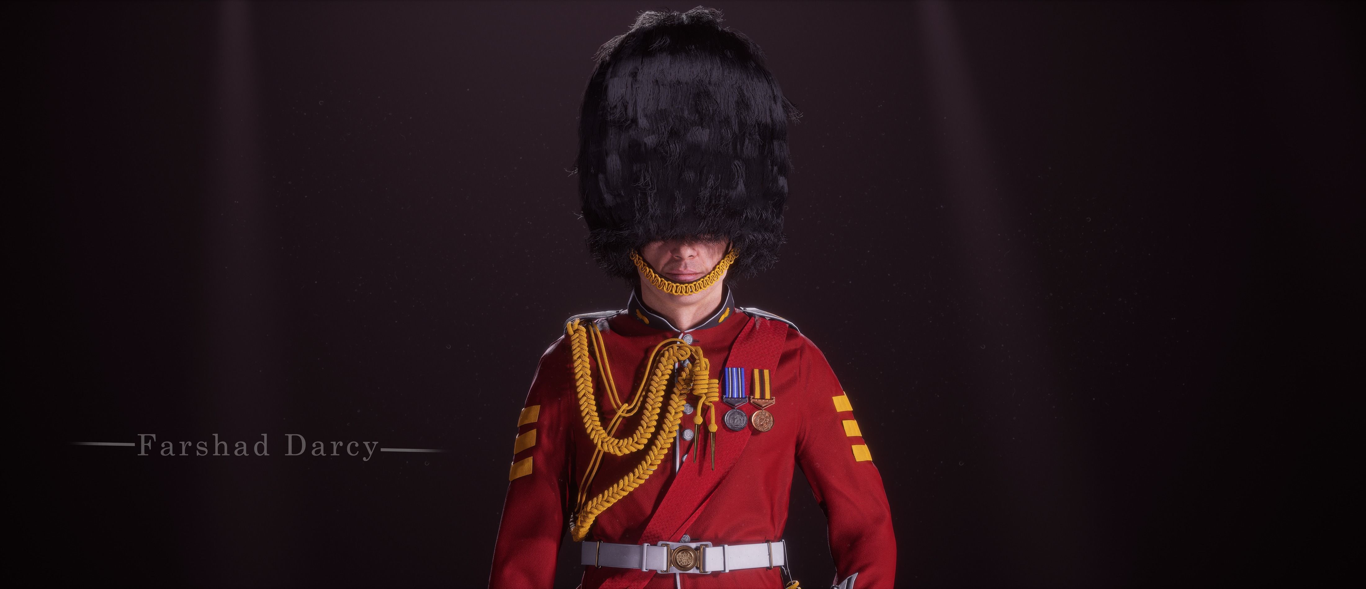 British kings guard Low-poly 3D model_14