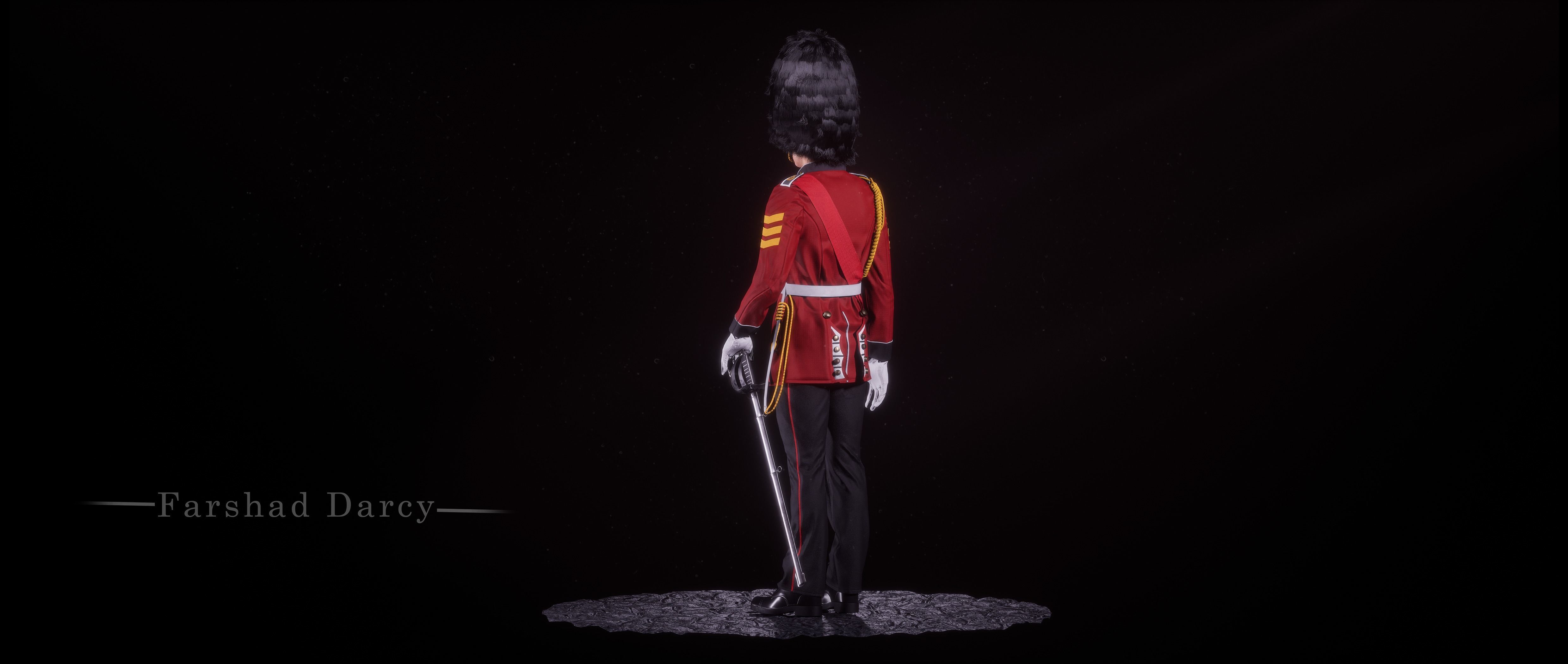 British kings guard Low-poly 3D model_7