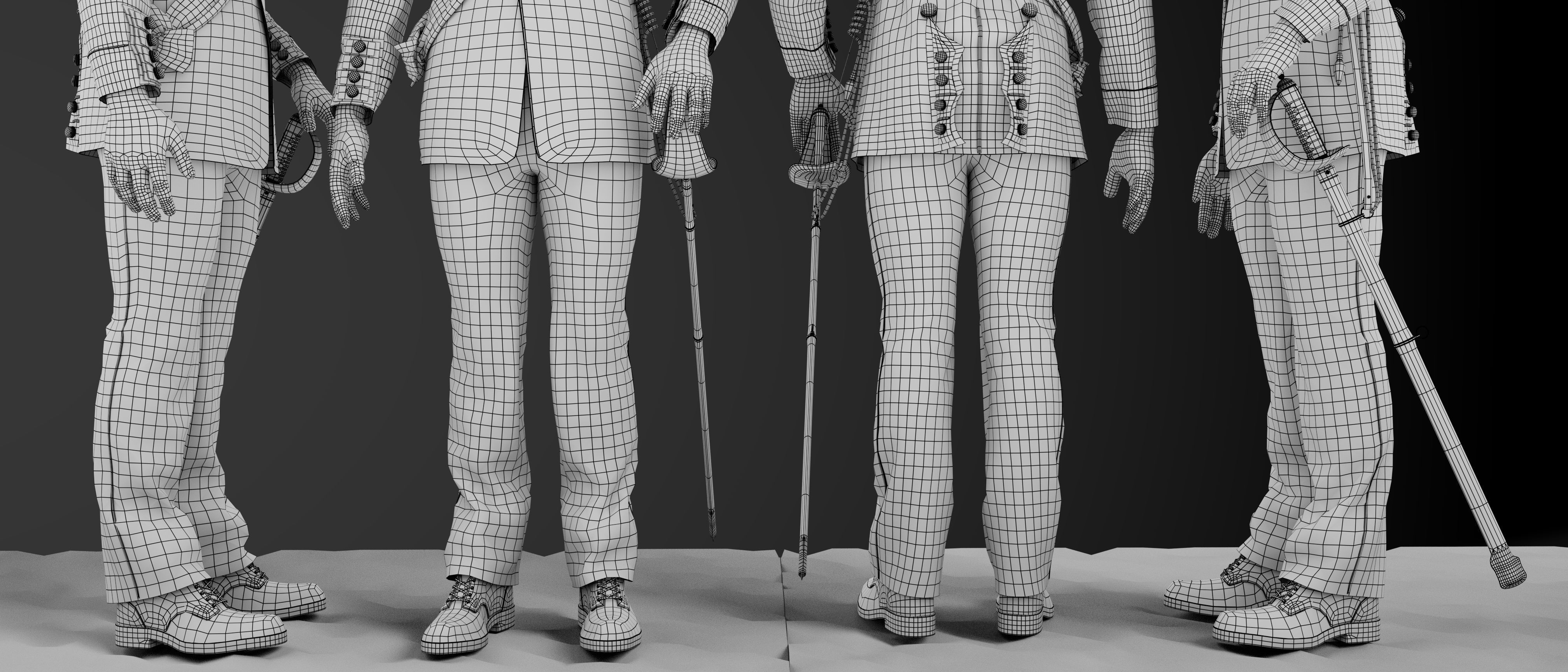 British kings guard Low-poly 3D model_5