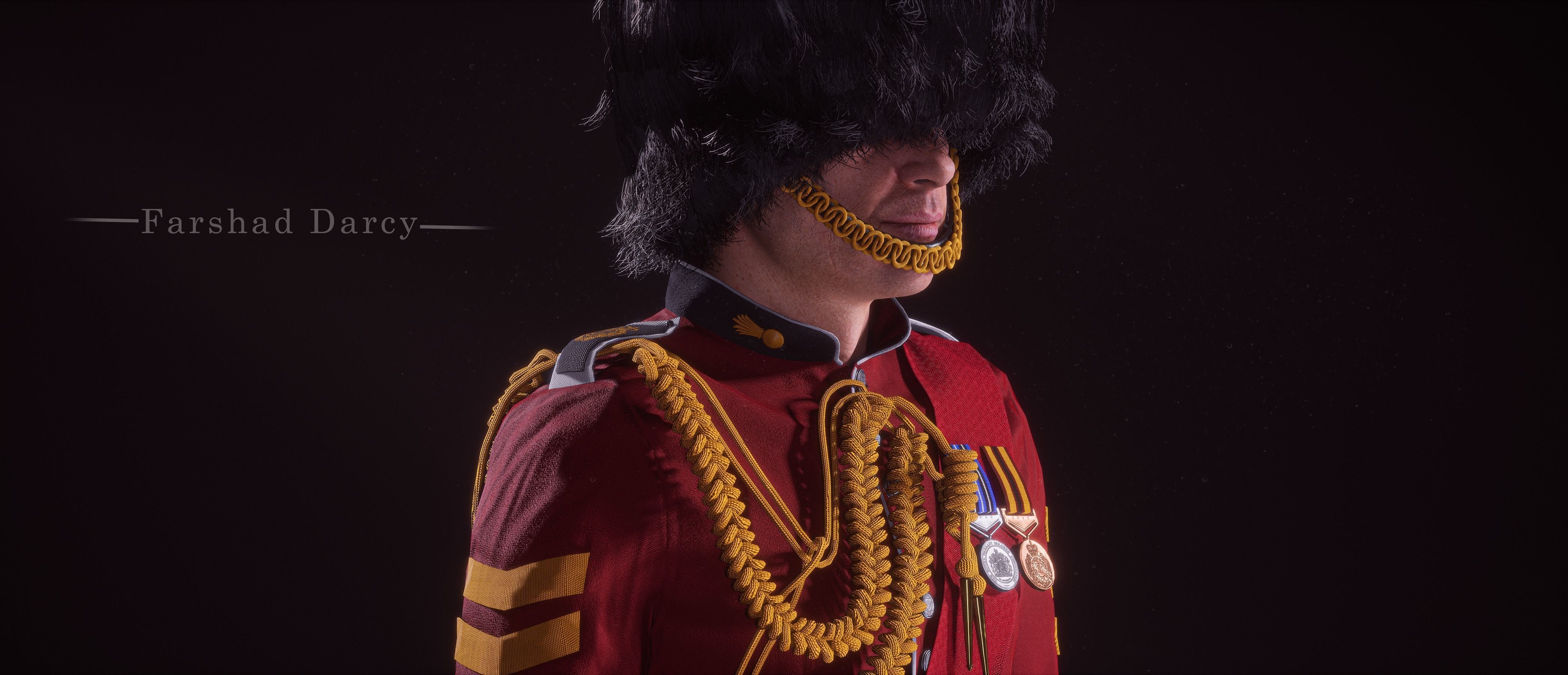 British kings guard Low-poly 3D model_18