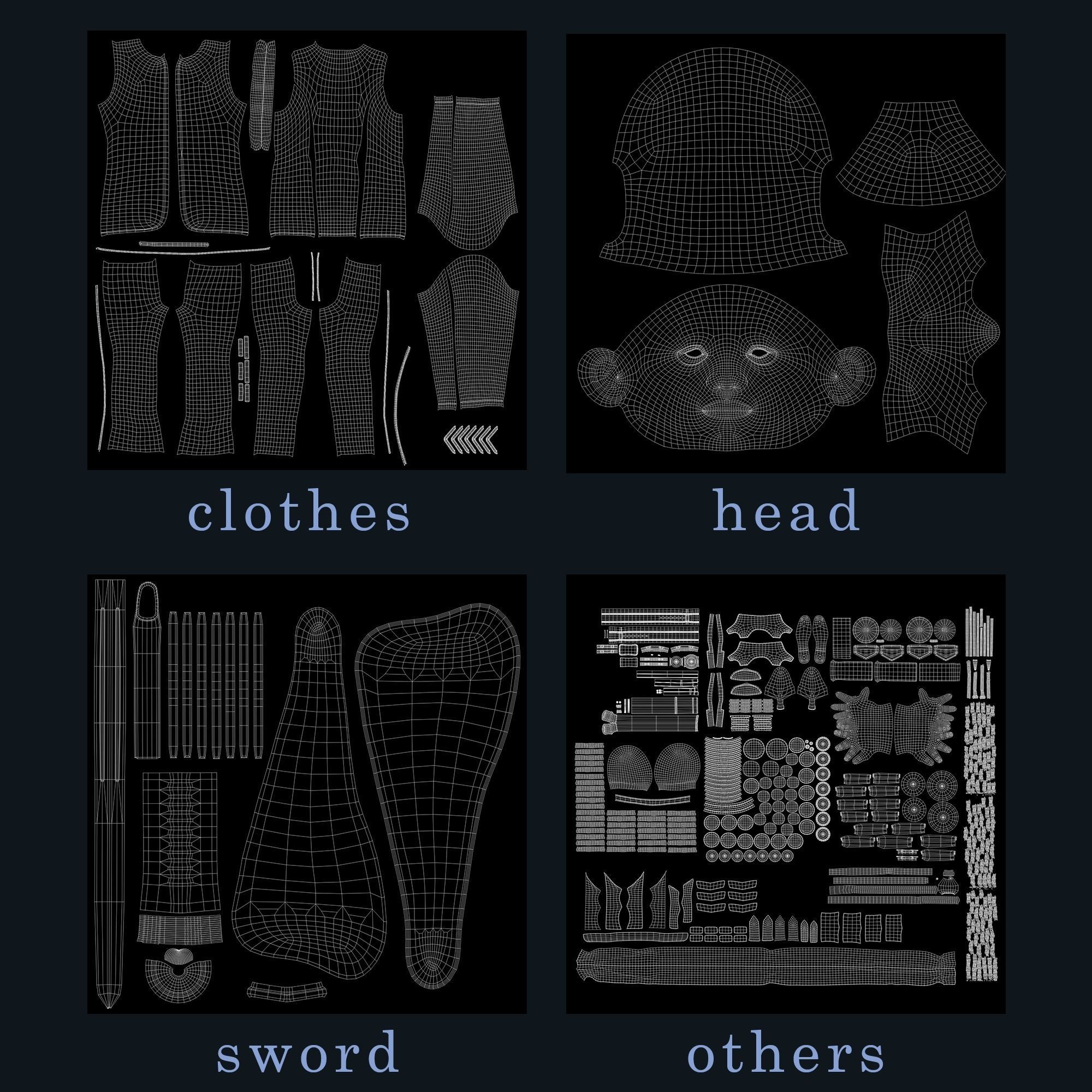 British kings guard Low-poly 3D model_22