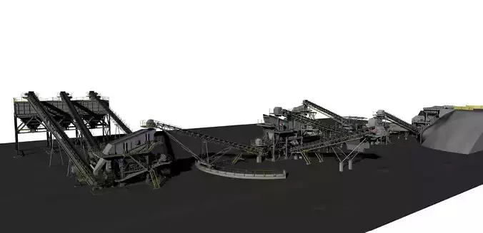 Complete mining plant 3D model