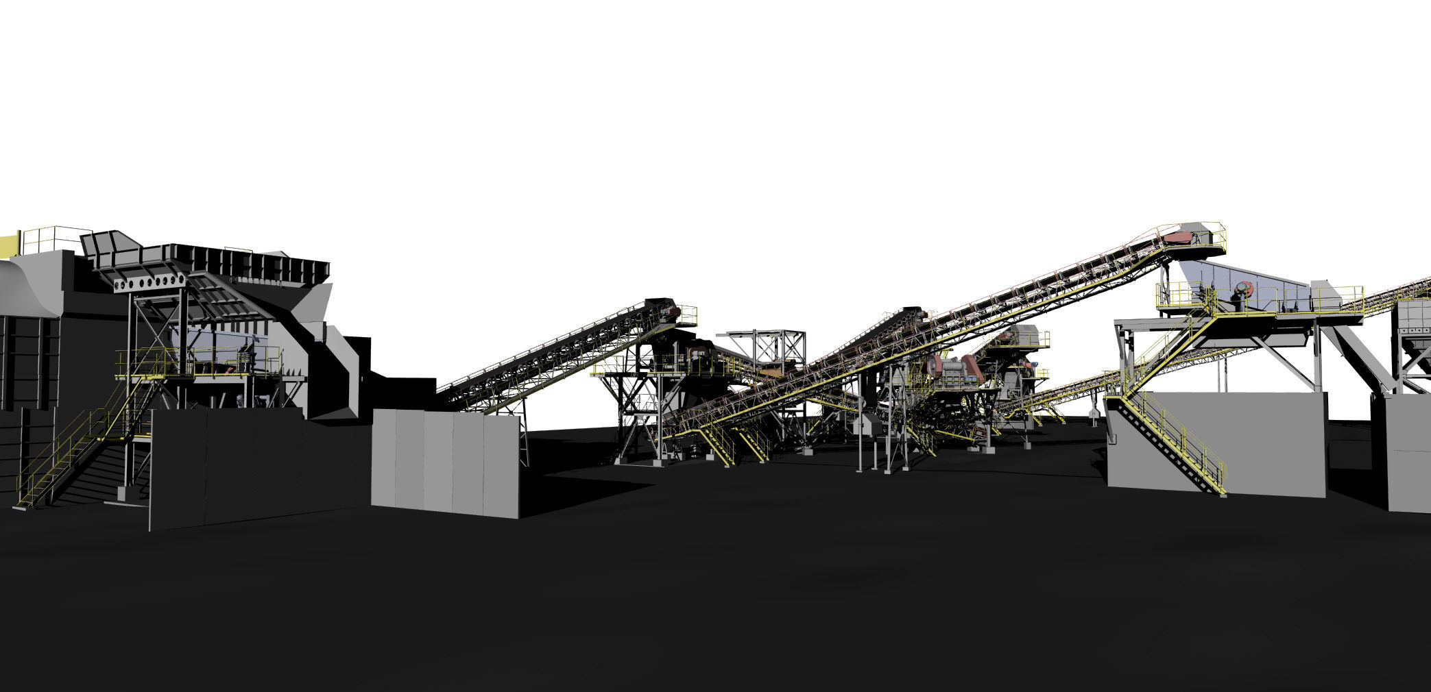 Complete mining plant 3D model_3