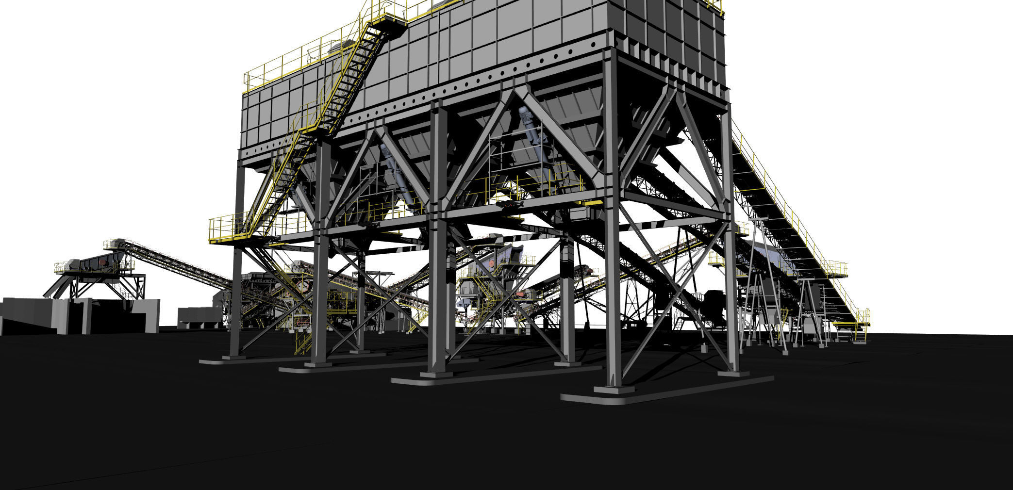 Complete mining plant 3D model_2