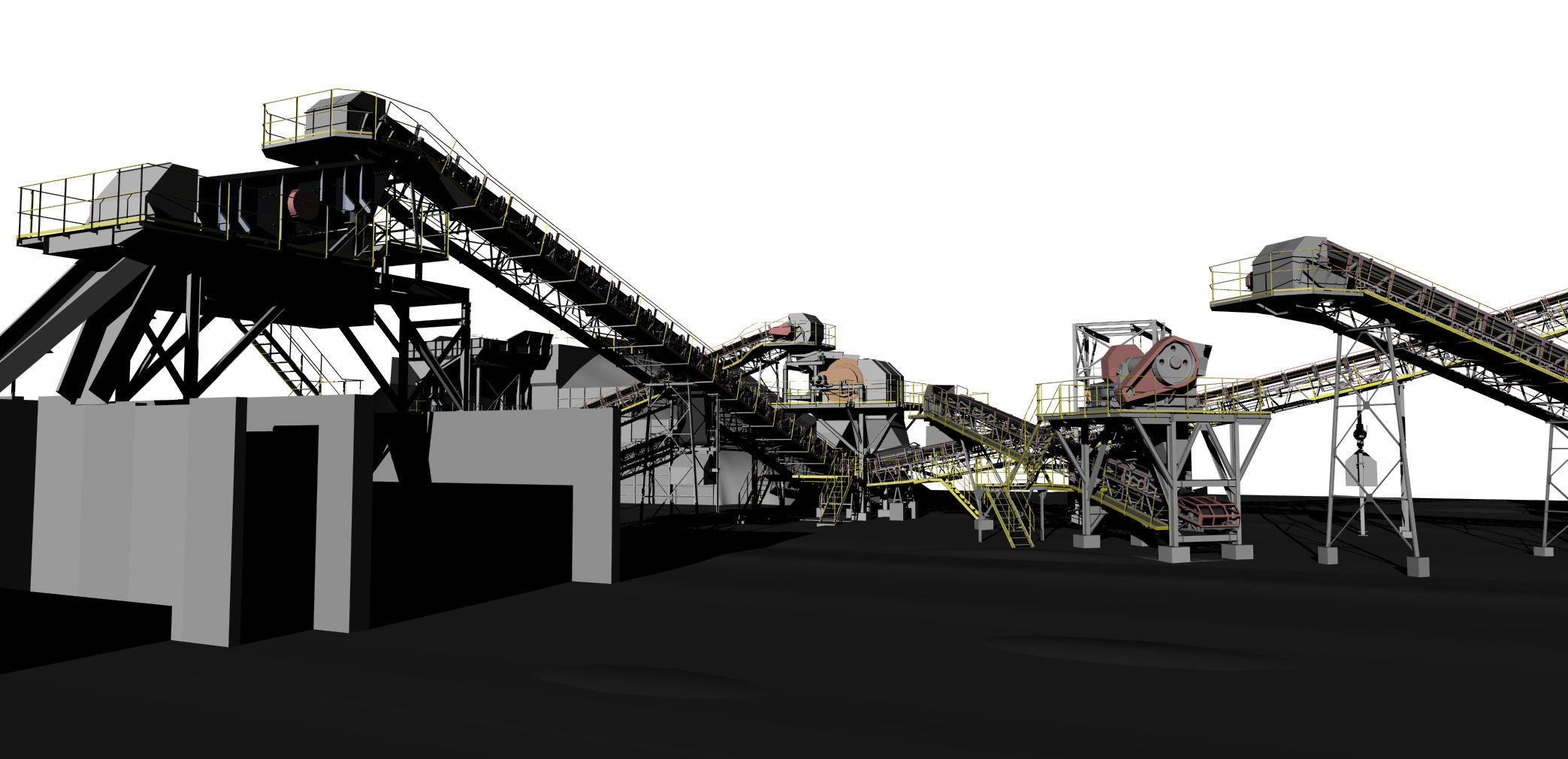 Complete mining plant 3D model_4