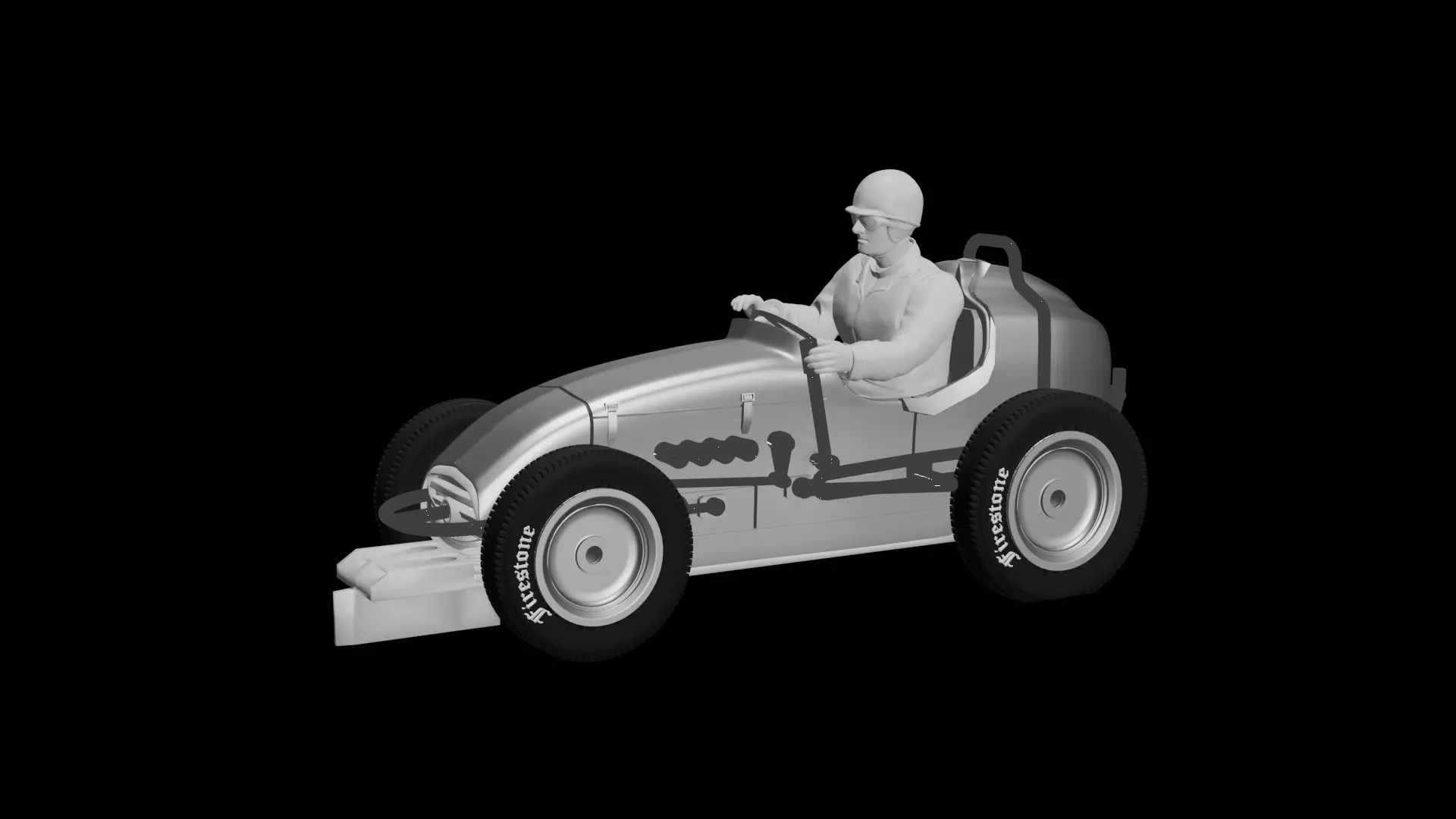 Midget Racer ready to print 3D print model