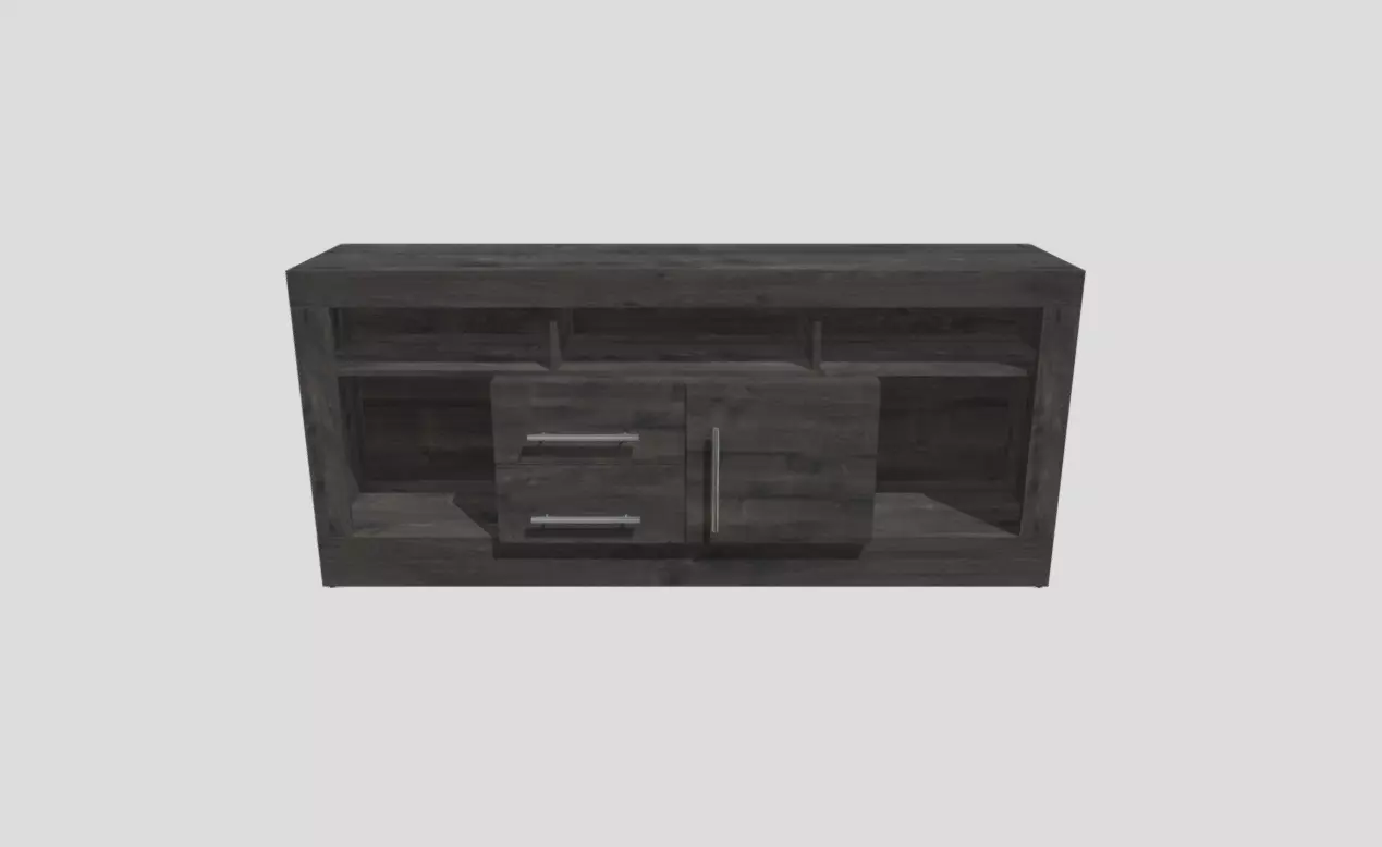 Rack tv Low-poly 3D model_0