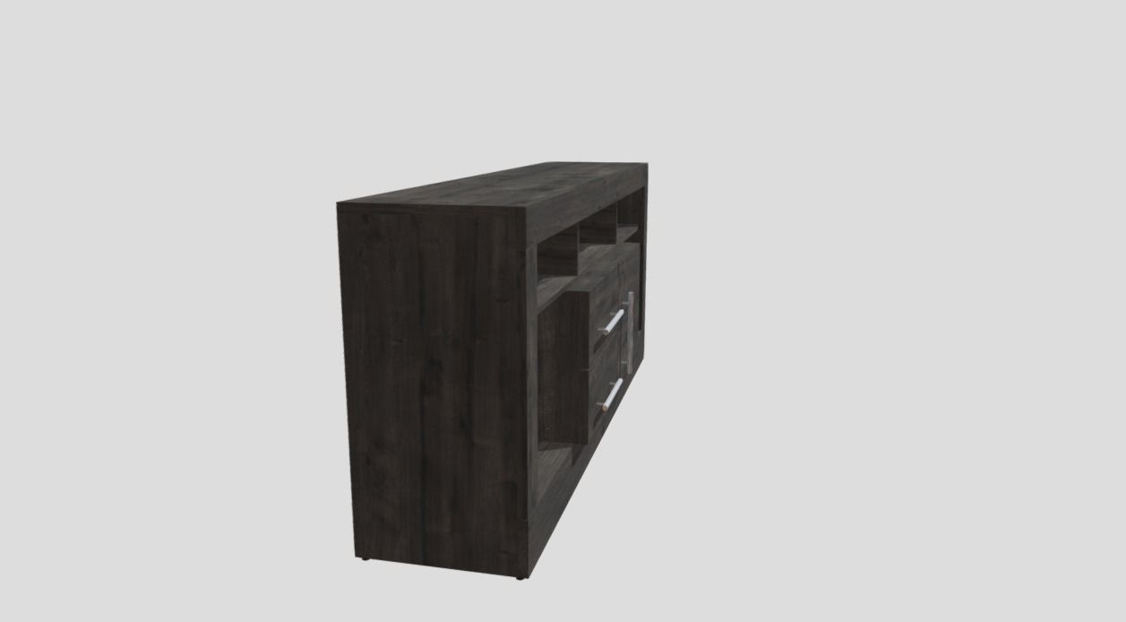 Rack tv Low-poly 3D model_1