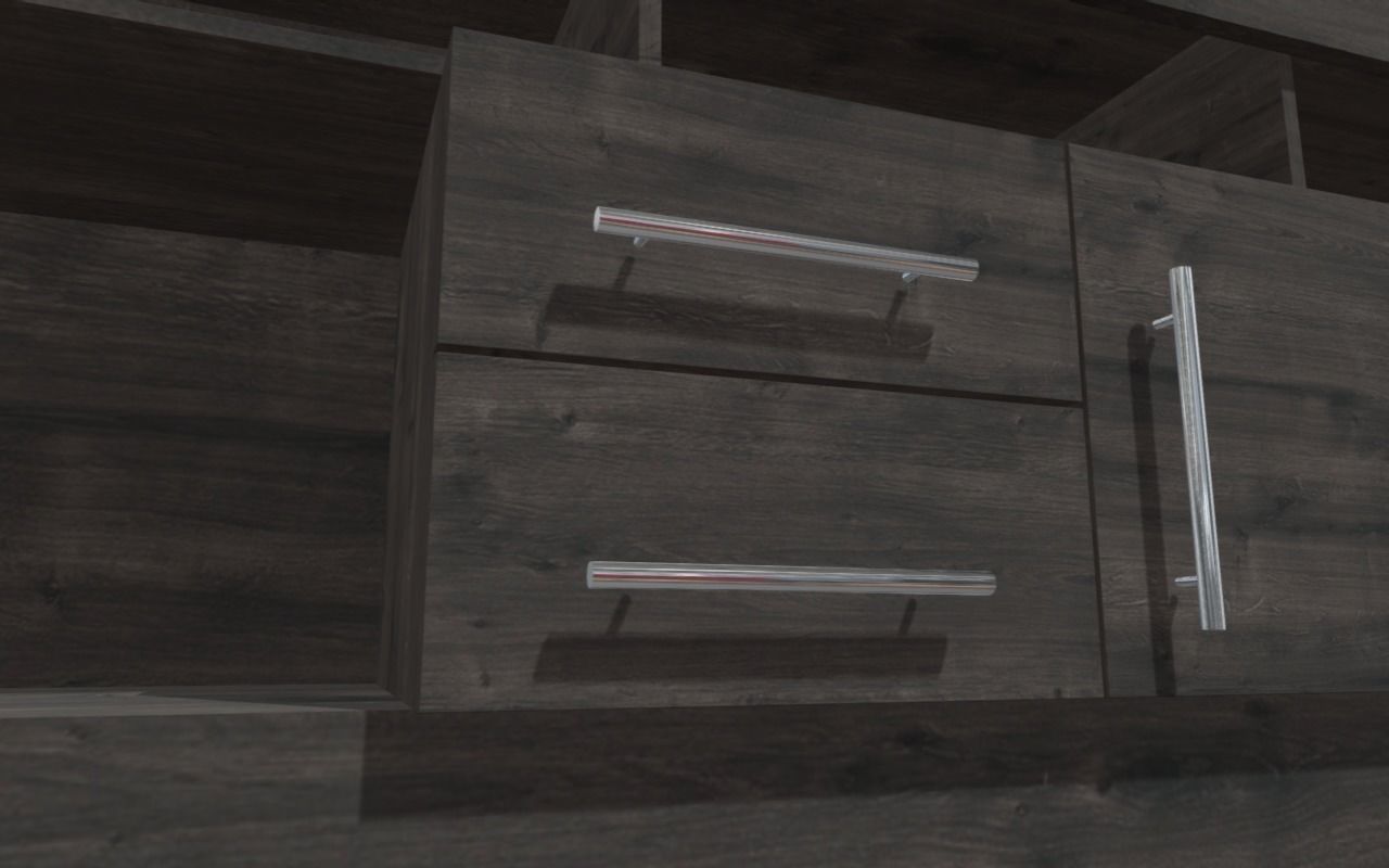 Rack tv Low-poly 3D model_4