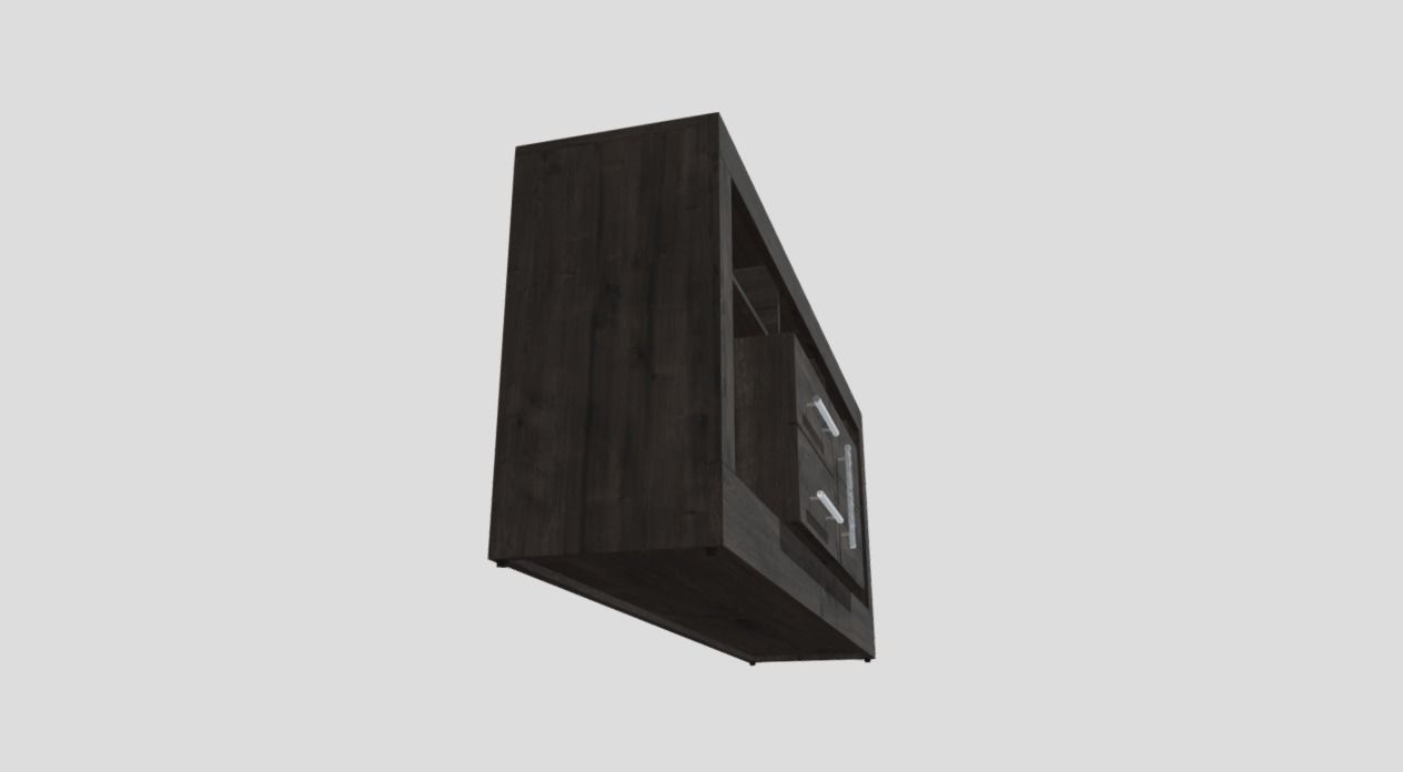 Rack tv Low-poly 3D model_2