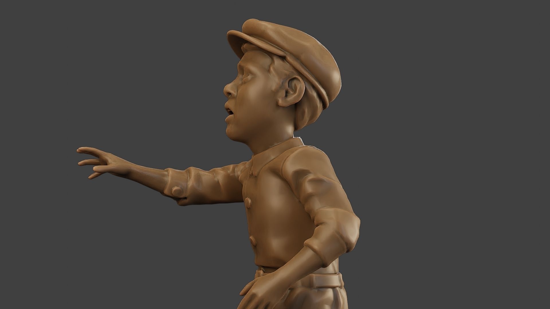 ww2 Scared Little Boy SLB1 004 3D print model_17