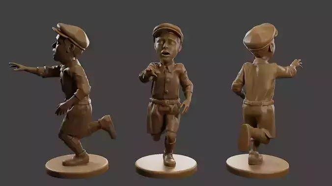 ww2 Scared Little Boy SLB1 004 3D print model