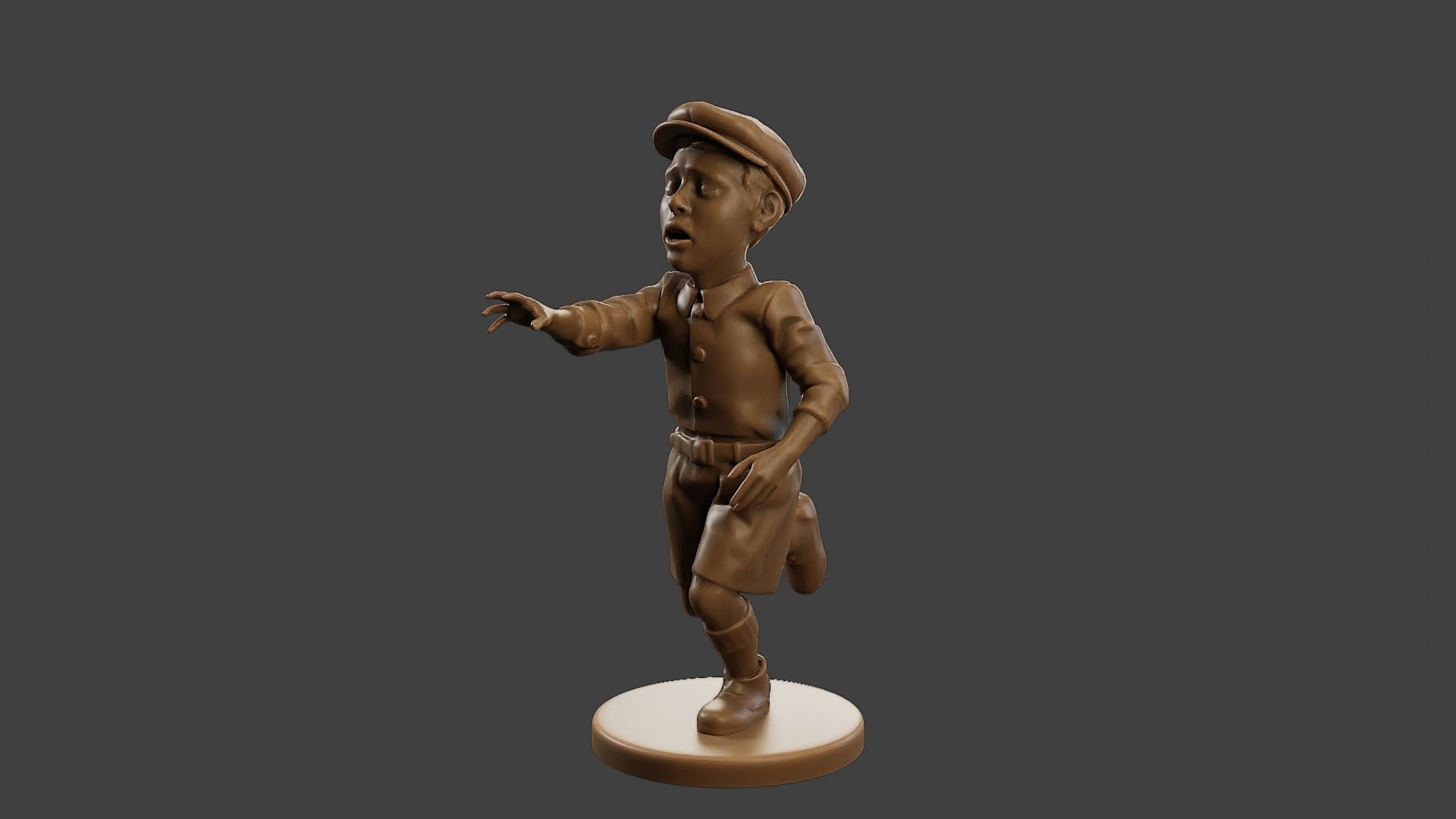 ww2 Scared Little Boy SLB1 004 3D print model_2
