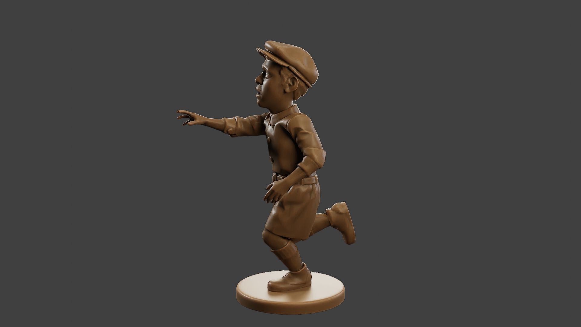 ww2 Scared Little Boy SLB1 004 3D print model_3