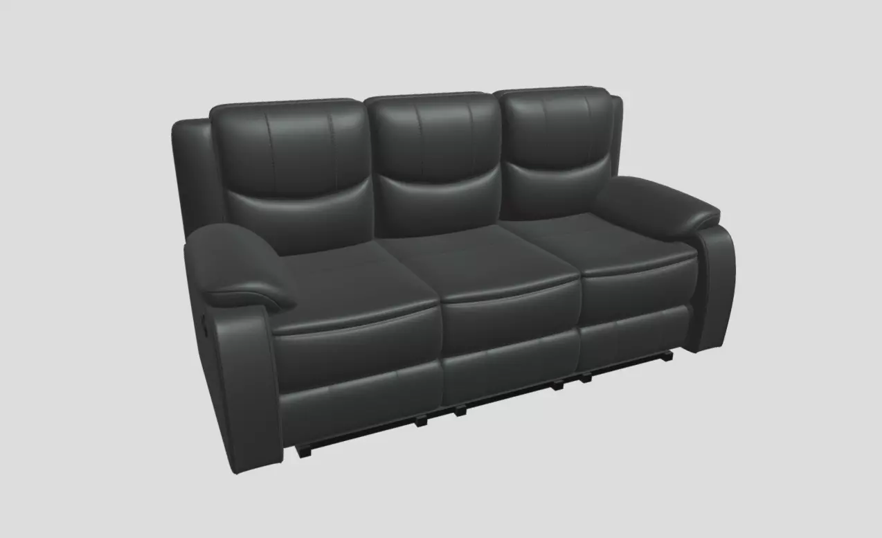 Recliner sofa 3D model_0
