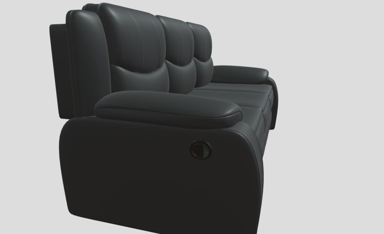 Recliner sofa 3D model_2