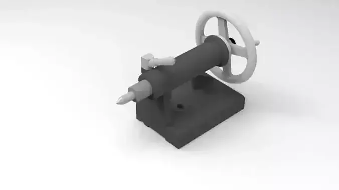 Lathe tail stock 3D model