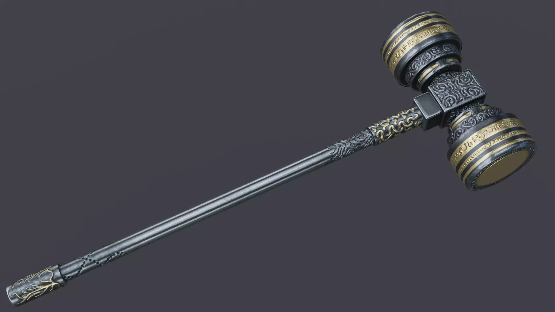 Hammer 04 Low-poly 3D model_0