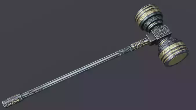 Hammer 04 Low-poly 3D model