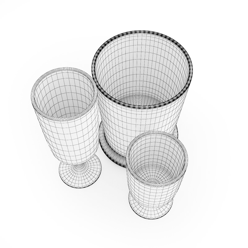 Glass Set glassware 3D model_1
