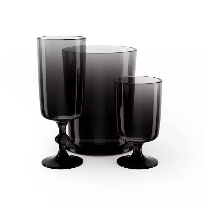 Glass Set glassware 3D model_0