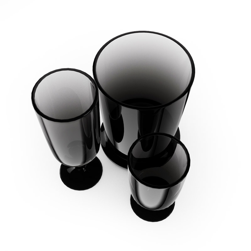 Glass Set glassware 3D model_2