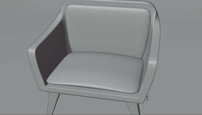 Chair 3D Model Low-poly 3D model_3