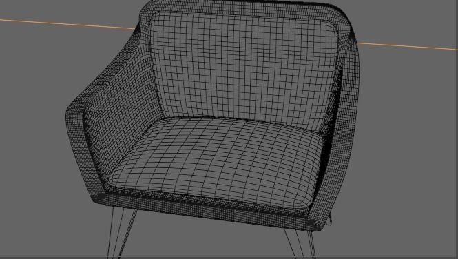Chair 3D Model Low-poly 3D model_5