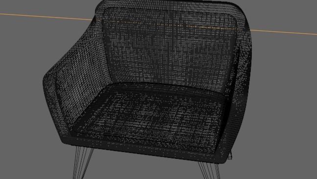 Chair 3D Model Low-poly 3D model_4