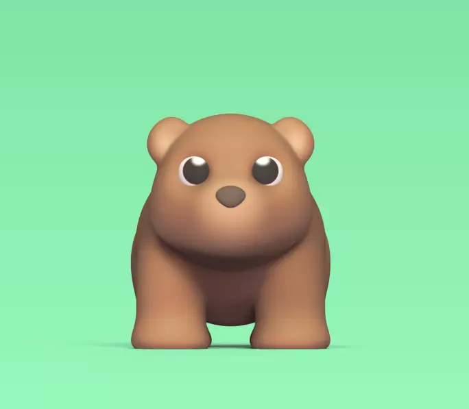 Walking Bear 3D print model_0