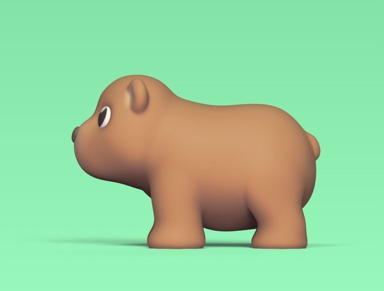 Walking Bear 3D print model_2
