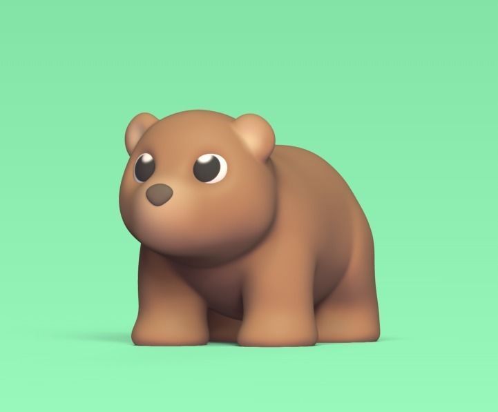 Walking Bear 3D print model_1