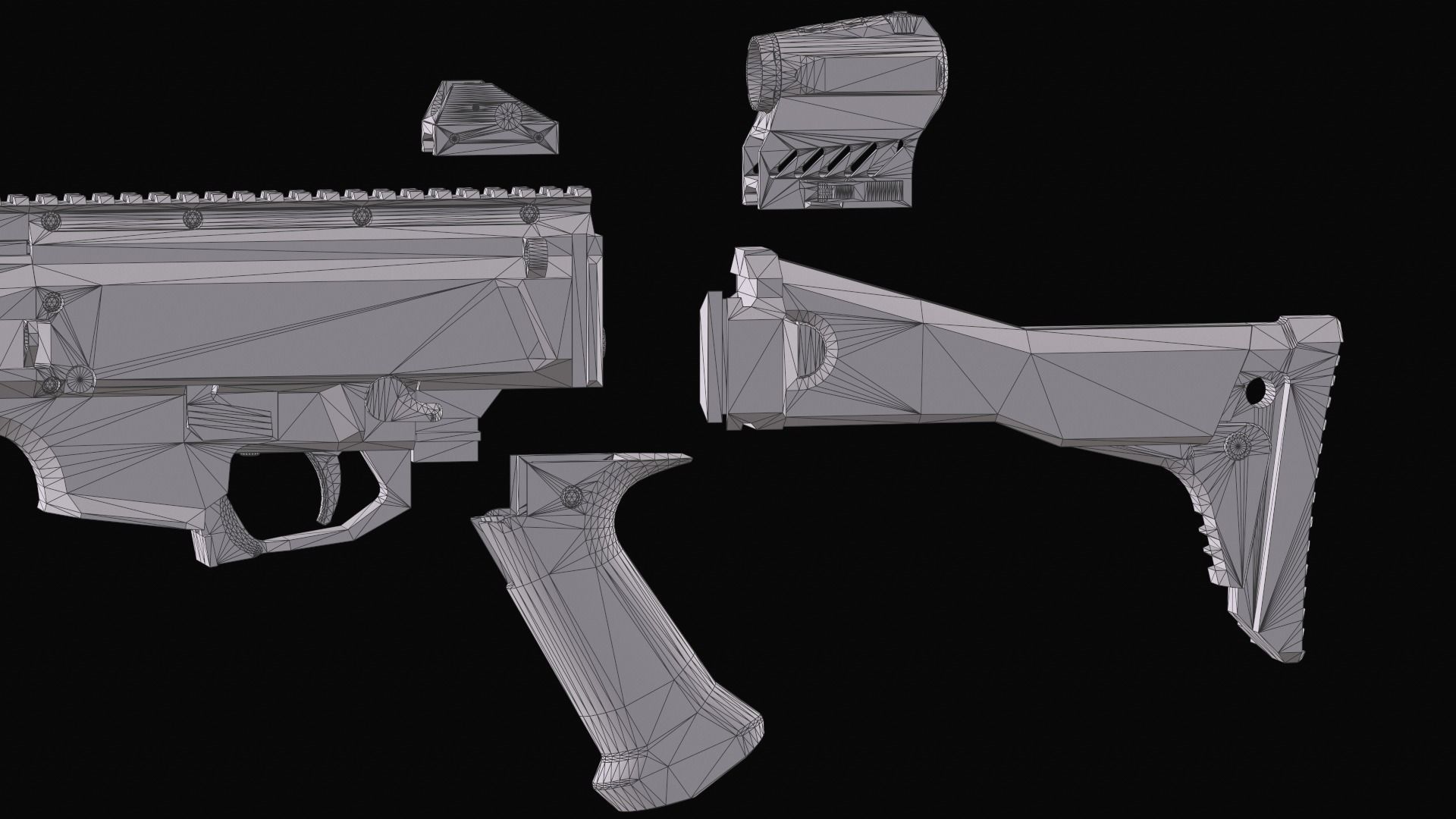 3D model Tactical Modular SMG CZ Scorpion EVO 3 A1 VR / AR / low