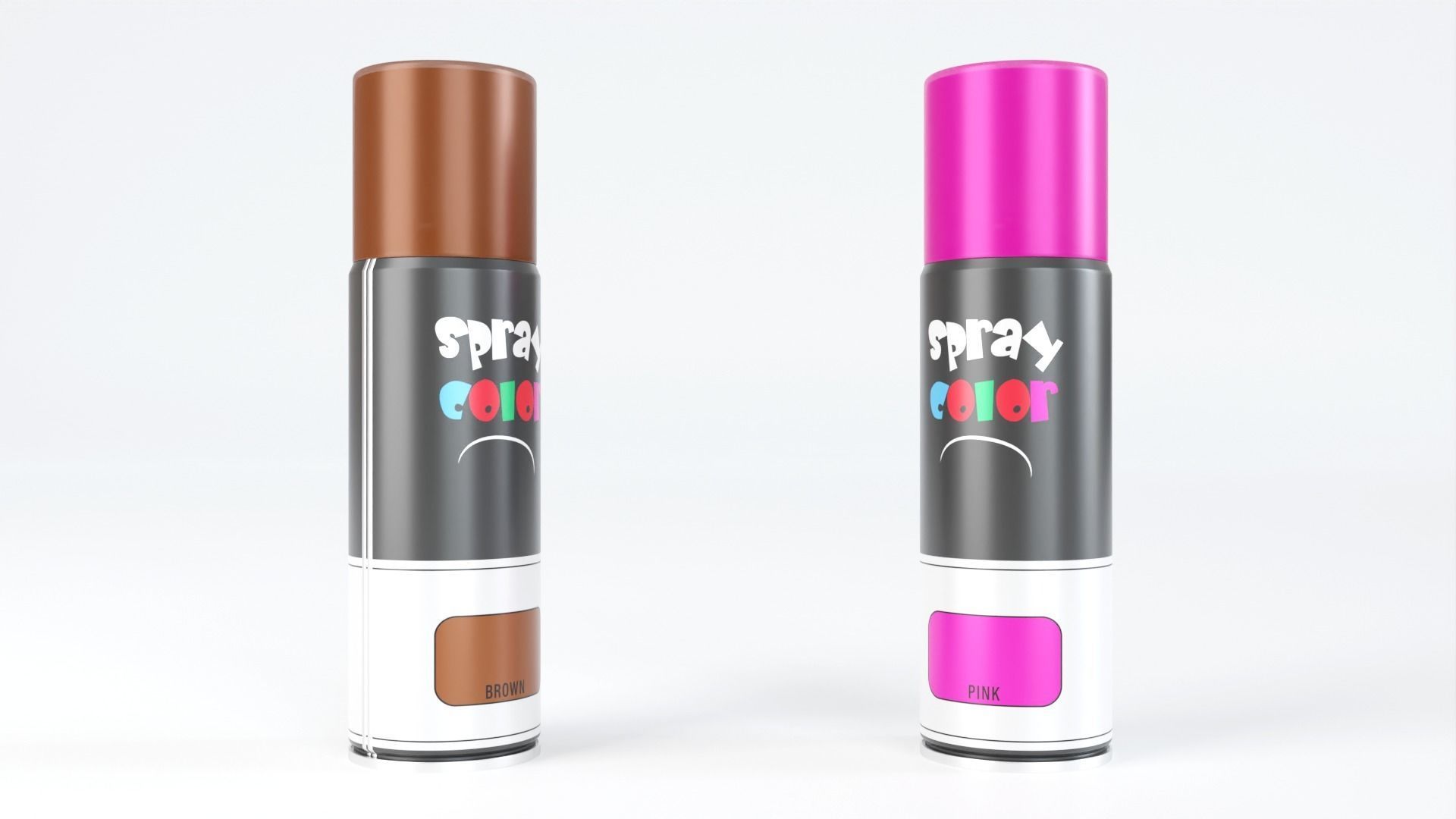 Pack 6 Paint Containers Colors 3D Model Collection_13