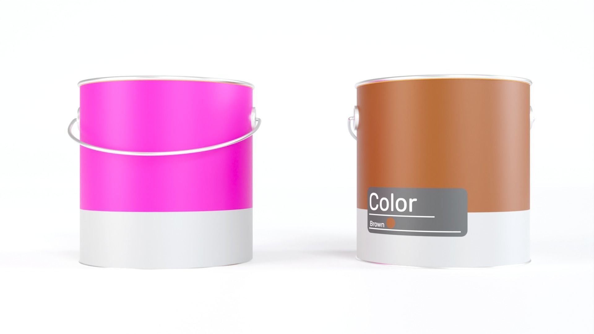 Pack 6 Paint Containers Colors 3D Model Collection_20